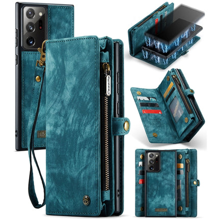 For Samsung Galaxy Note20 Ultra CaseMe-008 Detachable Multifunctional Horizontal Flip Leather Case with Card Slot & Holder & Zipper Wallet & Photo Frame(Blue)-garmade.com