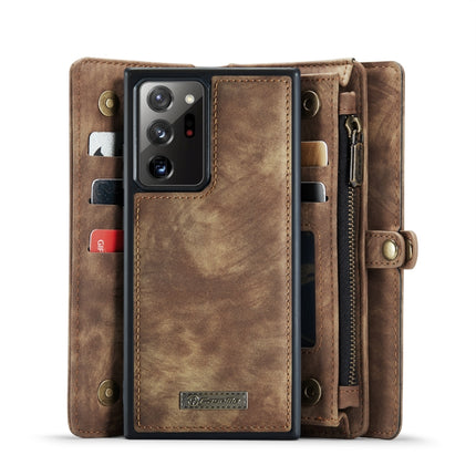 For Samsung Galaxy Note20 Ultra CaseMe-008 Detachable Multifunctional Horizontal Flip Leather Case with Card Slot & Holder & Zipper Wallet & Photo Frame(Brown)-garmade.com