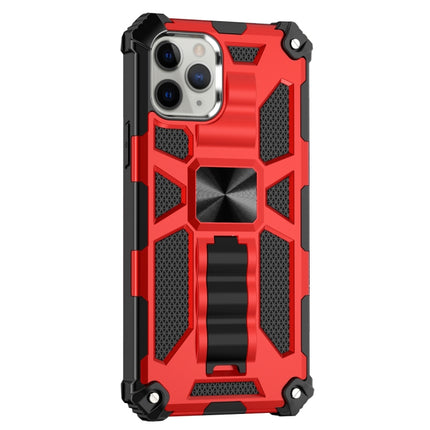 For iPhone 12 mini Armor Shockproof TPU + PC Magnetic Protective Case with Holder(Red)-garmade.com