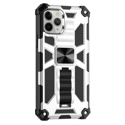 For iPhone 12 mini Armor Shockproof TPU + PC Magnetic Protective Case with Holder(Silver)-garmade.com