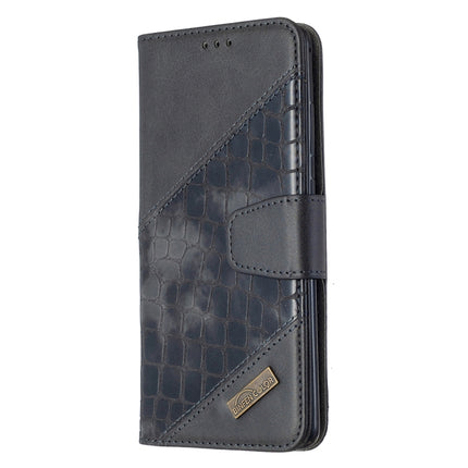 For Samsung Galaxy S20 Ultra Matching Color Crocodile Texture Horizontal Flip PU Leather Case with Wallet & Holder & Card Slots(Black)-garmade.com