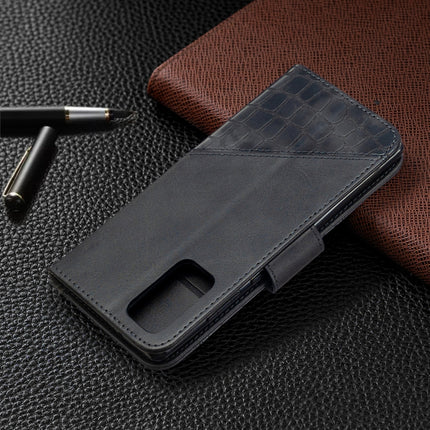 For Samsung Galaxy Note20 Matching Color Crocodile Texture Horizontal Flip PU Leather Case with Wallet & Holder & Card Slots(Black)-garmade.com