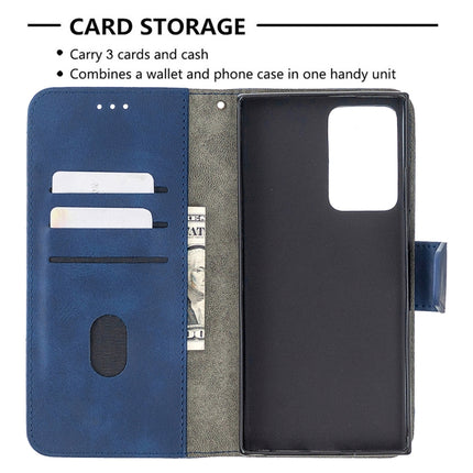 For Samsung Galaxy Note20 Ultra Matching Color Crocodile Texture Horizontal Flip PU Leather Case with Wallet & Holder & Card Slots(Blue)-garmade.com