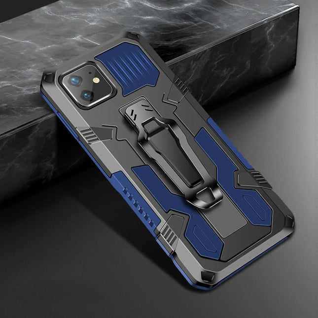 For iPhone 11 Pro Machine Armor Warrior Shockproof PC + TPU Protective Case(Royal Blue)-garmade.com