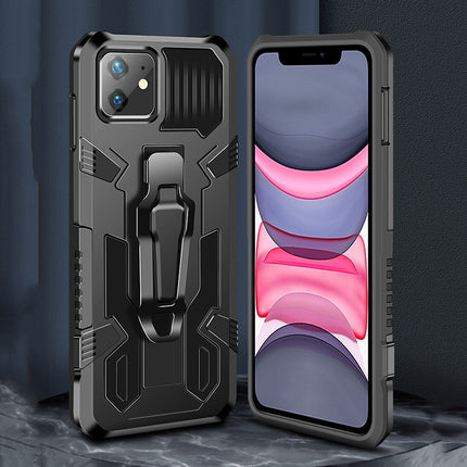 For iPhone 11 Pro Machine Armor Warrior Shockproof PC + TPU Protective Case(Army Green)-garmade.com