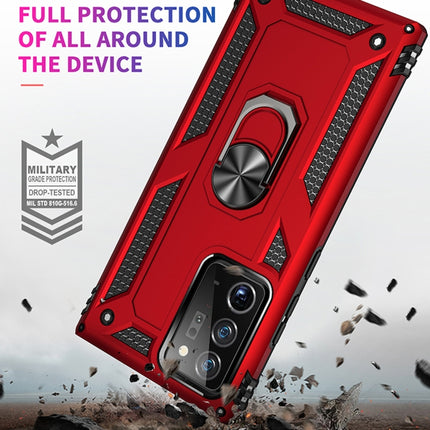 For Samsung Galaxy Note20 Shockproof TPU + PC Protective Case with 360 Degree Rotating Holder(Gold)-garmade.com