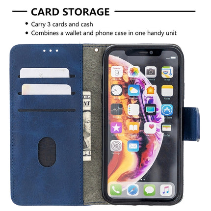 For iPhone XR Matching Color Crocodile Texture Horizontal Flip PU Leather Case with Wallet & Holder & Card Slots(Blue)-garmade.com
