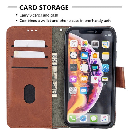 For iPhone XR Matching Color Crocodile Texture Horizontal Flip PU Leather Case with Wallet & Holder & Card Slots(Brown)-garmade.com