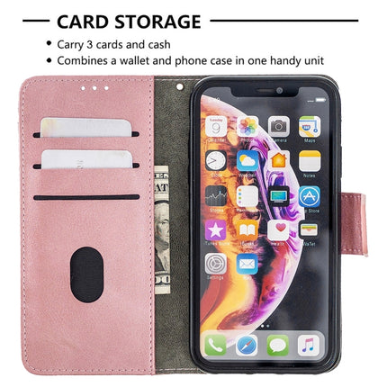 For iPhone XR Matching Color Crocodile Texture Horizontal Flip PU Leather Case with Wallet & Holder & Card Slots(Rose Gold)-garmade.com