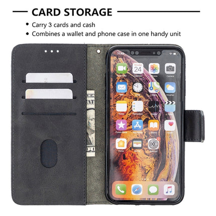 For iPhone XS Max Matching Color Crocodile Texture Horizontal Flip PU Leather Case with Wallet & Holder & Card Slots(Black)-garmade.com