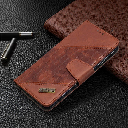 For iPhone XS Max Matching Color Crocodile Texture Horizontal Flip PU Leather Case with Wallet & Holder & Card Slots(Brown)-garmade.com