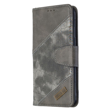 For iPhone XS Max Matching Color Crocodile Texture Horizontal Flip PU Leather Case with Wallet & Holder & Card Slots(Grey)-garmade.com