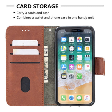 For iPhone XS / X Matching Color Crocodile Texture Horizontal Flip PU Leather Case with Wallet & Holder & Card Slots(Brown)-garmade.com