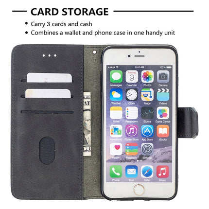 For iPhone 6 Plus Matching Color Crocodile Texture Horizontal Flip PU Leather Case with Wallet & Holder & Card Slots(Black)-garmade.com