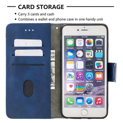 For iPhone 6 Plus Matching Color Crocodile Texture Horizontal Flip PU Leather Case with Wallet & Holder & Card Slots(Blue)-garmade.com