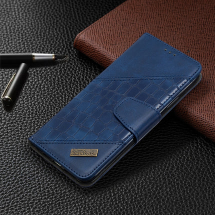 For iPhone 11 Pro Max Matching Color Crocodile Texture Horizontal Flip PU Leather Case with Wallet & Holder & Card Slots(Blue)-garmade.com