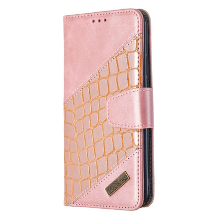 For iPhone 11 Pro Max Matching Color Crocodile Texture Horizontal Flip PU Leather Case with Wallet & Holder & Card Slots(Rose Gold)-garmade.com