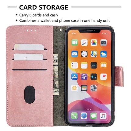 For iPhone 11 Pro Max Matching Color Crocodile Texture Horizontal Flip PU Leather Case with Wallet & Holder & Card Slots(Rose Gold)-garmade.com