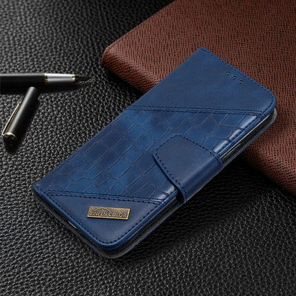 For iPhone 11 Pro Matching Color Crocodile Texture Horizontal Flip PU Leather Case with Wallet & Holder & Card Slots(Blue)-garmade.com