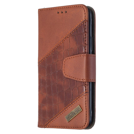 For iPhone 11 Pro Matching Color Crocodile Texture Horizontal Flip PU Leather Case with Wallet & Holder & Card Slots(Brown)-garmade.com