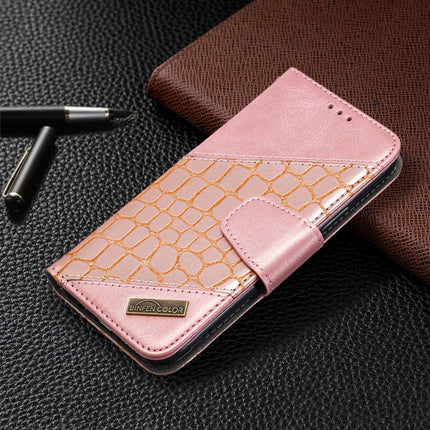 For iPhone 11 Pro Matching Color Crocodile Texture Horizontal Flip PU Leather Case with Wallet & Holder & Card Slots(Rose Gold)-garmade.com