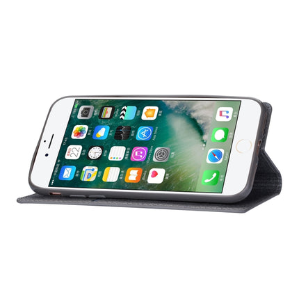 For iPhone 6 Plus Ultrathin Glitter Magnetic Horizontal Flip Leather Case with Holder & Card Slots(Gray)-garmade.com