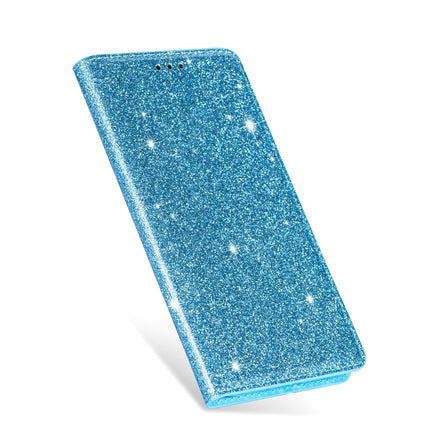 For iPhone 11 Ultrathin Glitter Magnetic Horizontal Flip Leather Case with Holder & Card Slots(Sky Blue)-garmade.com