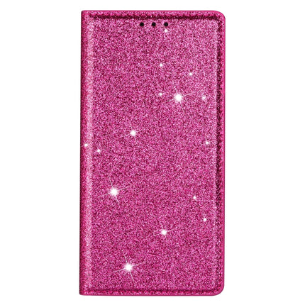 For iPhone 11 Ultrathin Glitter Magnetic Horizontal Flip Leather Case with Holder & Card Slots(Rose Red)-garmade.com