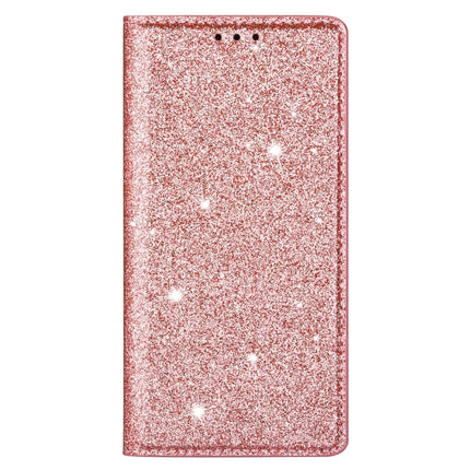 For iPhone 11 Ultrathin Glitter Magnetic Horizontal Flip Leather Case with Holder & Card Slots(Rose Gold)-garmade.com
