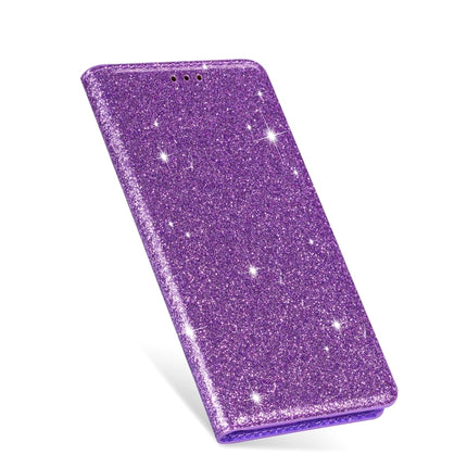 For iPhone 11 Ultrathin Glitter Magnetic Horizontal Flip Leather Case with Holder & Card Slots(Purple)-garmade.com