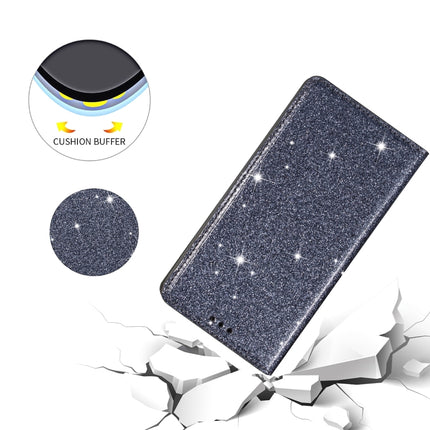 For iPhone 11 Pro Max Ultrathin Glitter Magnetic Horizontal Flip Leather Case with Holder & Card Slots(Grey)-garmade.com
