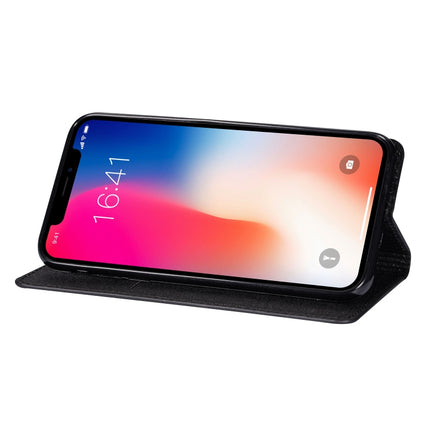 For iPhone XR Ultrathin Glitter Magnetic Horizontal Flip Leather Case with Holder & Card Slots(Black)-garmade.com