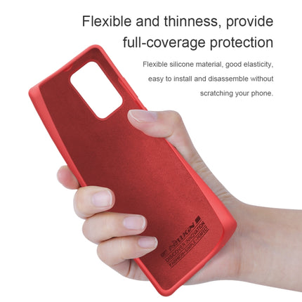 For Samsung Galaxy Note20 NILLKIN Flex Pure Series Solid Color Liquid Silicone Dropproof Protective Case(Red)-garmade.com