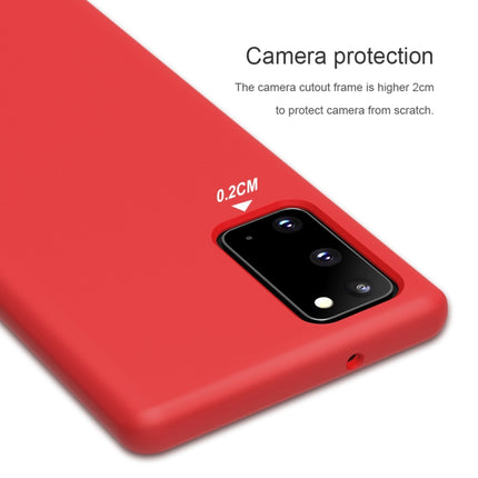 For Samsung Galaxy Note20 NILLKIN Flex Pure Series Solid Color Liquid Silicone Dropproof Protective Case(Red)-garmade.com