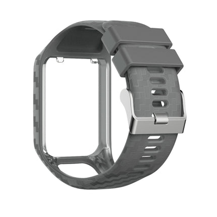 For Tomtom 2 / 3 Radium Carving Texture Replacement Strap Watchband(Grey)-garmade.com