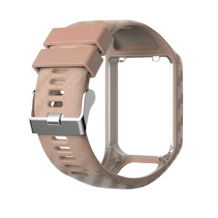 For Tomtom 2 / 3 Radium Carving Texture Replacement Strap Watchband(Khaki)-garmade.com