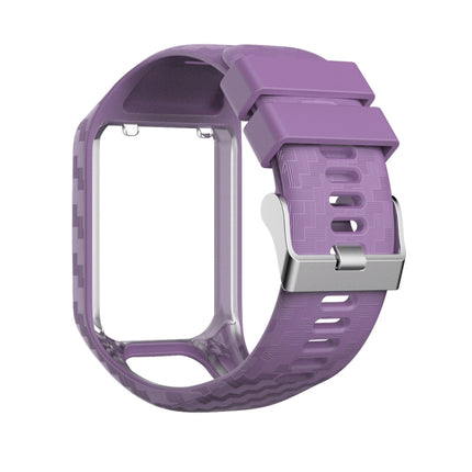 For Tomtom 2 / 3 Radium Carving Texture Replacement Strap Watchband(Purple)-garmade.com