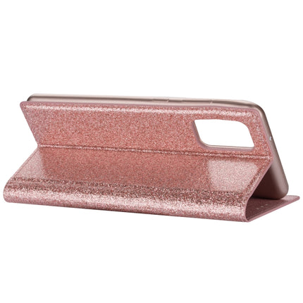 For Samsung Galaxy S20 Ultrathin Glitter Magnetic Horizontal Flip Leather Case with Holder & Card Slots(Rose Gold)-garmade.com