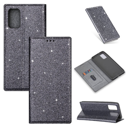 For Samsung Galaxy S20 Ultrathin Glitter Magnetic Horizontal Flip Leather Case with Holder & Card Slots(Gray)-garmade.com