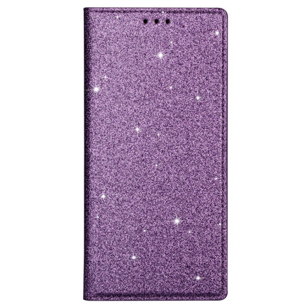 For Samsung Galaxy S20 Ultrathin Glitter Magnetic Horizontal Flip Leather Case with Holder & Card Slots(Purple)-garmade.com