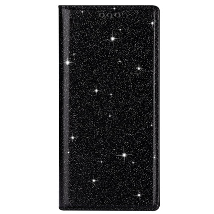 For Samsung Galaxy S20+ Ultrathin Glitter Magnetic Horizontal Flip Leather Case with Holder & Card Slots(Black)-garmade.com