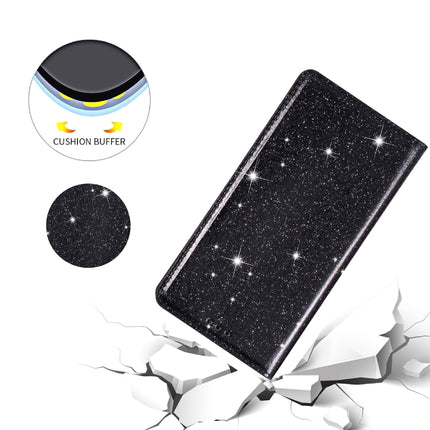 For Samsung Galaxy S20+ Ultrathin Glitter Magnetic Horizontal Flip Leather Case with Holder & Card Slots(Black)-garmade.com