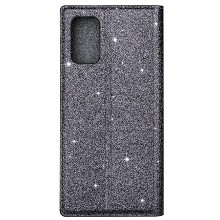 For Samsung Galaxy S20+ Ultrathin Glitter Magnetic Horizontal Flip Leather Case with Holder & Card Slots(Gray)-garmade.com