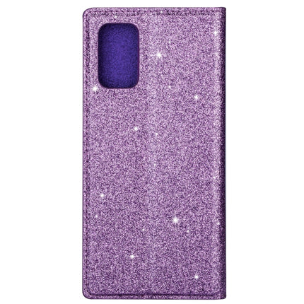 For Samsung Galaxy S20+ Ultrathin Glitter Magnetic Horizontal Flip Leather Case with Holder & Card Slots(Purple)-garmade.com