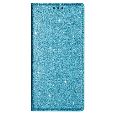 For Samsung Galaxy S20 Ultra Ultrathin Glitter Magnetic Horizontal Flip Leather Case with Holder & Card Slots(Sky Blue)-garmade.com