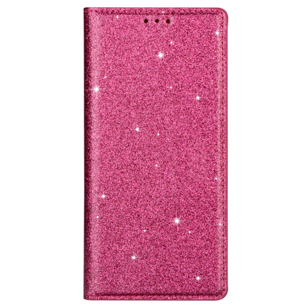 For Samsung Galaxy S20 Ultra Ultrathin Glitter Magnetic Horizontal Flip Leather Case with Holder & Card Slots(Rose Red)-garmade.com