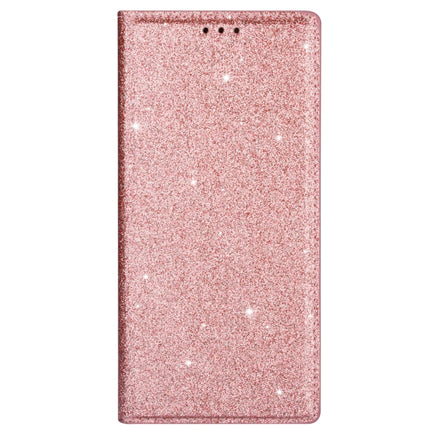 For Samsung Galaxy S20 Ultra Ultrathin Glitter Magnetic Horizontal Flip Leather Case with Holder & Card Slots(Rose Gold)-garmade.com