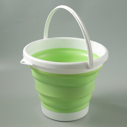 SFSS-01 Portable Silicone Folding Bucket, Capacity:10L(Green)-garmade.com