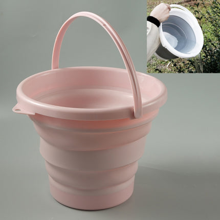 SFSS-01 Portable Silicone Folding Bucket, Capacity:10L(Pink)-garmade.com