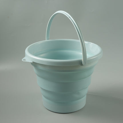 SFSS-01 Portable Silicone Folding Bucket, Capacity:3L(Light Green)-garmade.com
